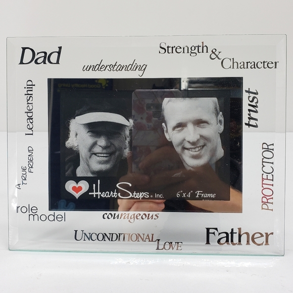 Heart Steps | Dad Picture Frame | Clear/Silver - Picture 1 of 4